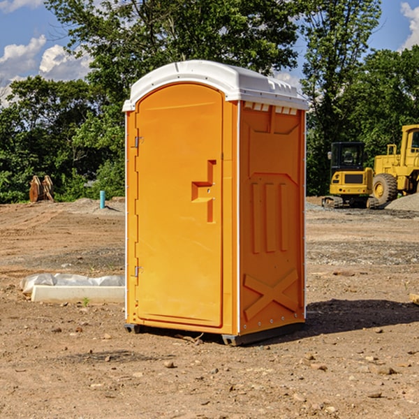 how often are the portable restrooms cleaned and serviced during a rental period in Islandia New York